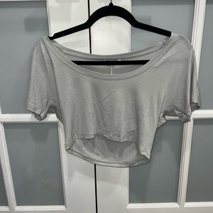 Zara grey crop top